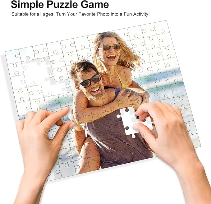 Custom Puzzle from Photos, Personalized Photo Puzzle 35/70/120/200/300 Piece, Puzzles Gifts for Couple, Family and Friends, Custom Gifts for Valentine's Day, Christmas, Anniversary Jigsaw Puzzles