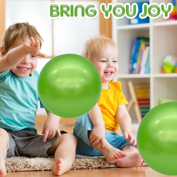 6 Pcs Playground Balls for Kids, 9 Inch Inflatable Bouncy Balls with Pump for Kickball, Dodgeballs, Indoor Outdoor Play Balls