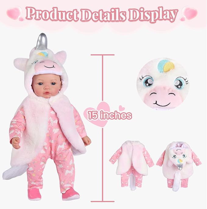 BABESIDE Baby Dolls, 17inch Large Realistic Cute Soft Body Baby Doll Real Life Baby Dolls with Accessories for 3+ Year Old Girls Gifts, Pretend Play, Collection