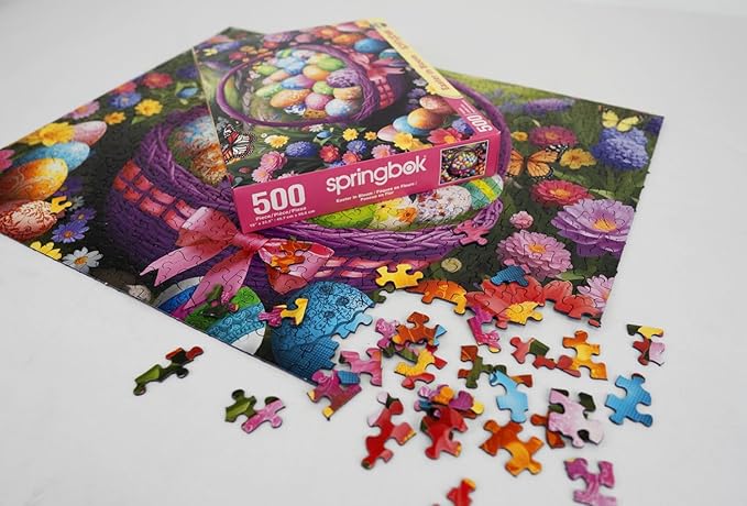 Springbok Easter in Bloom 500 Piece Jigsaw Puzzle for Adults and Families - Made in USA