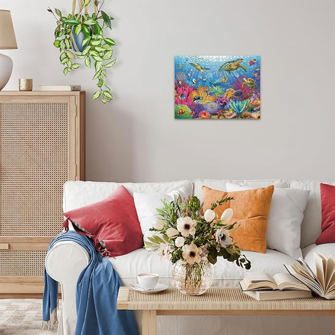 Ravensburger Tropical Waters Jigsaw Puzzle - 500 Unique Pieces, Precision-Cut | Vibrant, Glare-Free Imagery | Ideal for Relaxation or Group Activity | FSC-Certified Materials