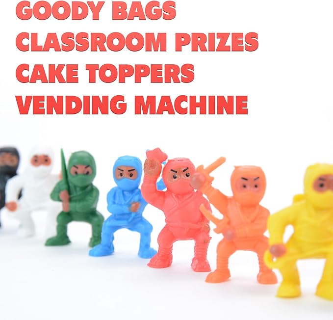 Vending Machine Capsules with Toys - 100 Pcs of 1.1 Inch Tiny Frosty Clear-Colored Acorn Capsules and Mini Ninja Warriors Figurines for Kids - Plastic Capsules for Toys Bulk - Easter Basket Stuffers