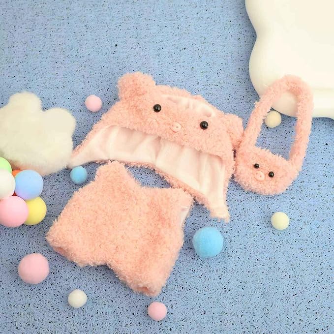 Clothes for labubu 17cm Accessories Suit Cute Clothes for Doll Dress up Animal Style Outfits (NO Doll) (Pig)