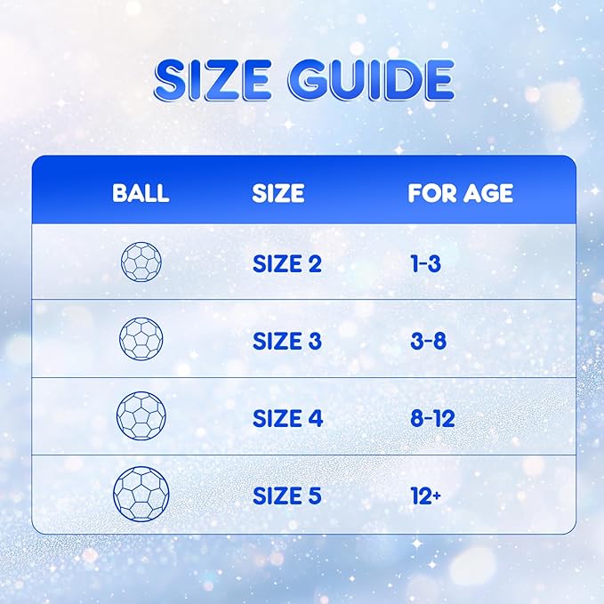 Soccer Ball Size 2 Size 3 Size 4 For Toddlers Kids Ages 1-3 3-8 8-12 - Glitter Unicorn Dinosaur Design - Sports & Outdoors Ball with Pump Deflated - Gift for Girls Boys Children Youth School Birthday