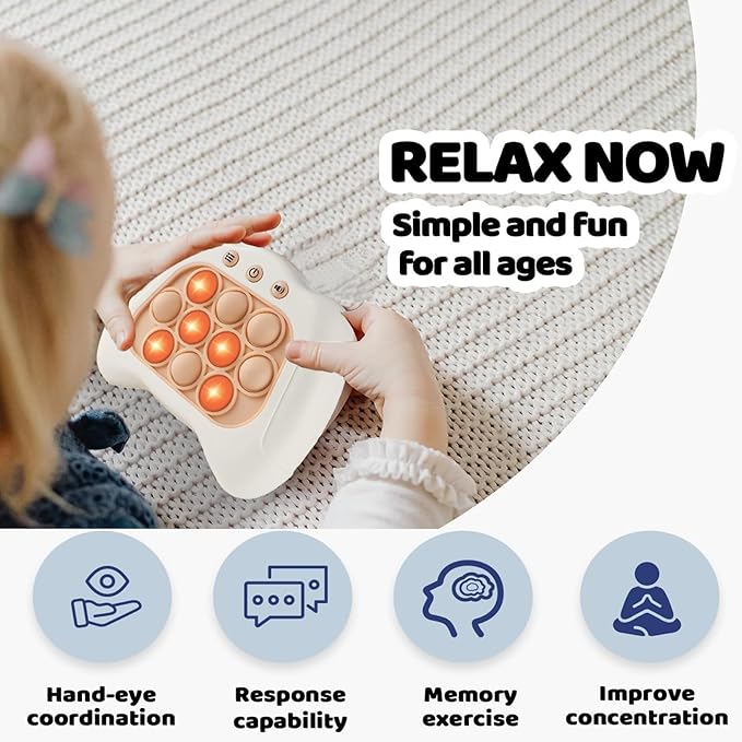 Quick Push Game Console,Sensory Fidget Toys Christmas Toys,Birthday Gifts for Boys and Girls,Fun Multiplayer Games Suitable for Families,Game Console for Exercising Reaction Ability