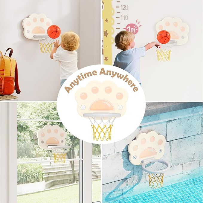 OLAKIDS Toddler Basketball Hoop, 3 in 1 Height Adjustable Kids Sports Activity Center Indoor Outdoor with Soccer Goal Golf Ball and Club, Baby Toy Game Play Set Gifts for Boys Girls