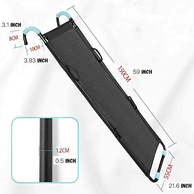 Trampoline Slide Ladder Width 22", Universal Trampoline Accessories Slide with Strong Tear Resistant Fabric, Sturdy Bounce Trampoline Slider for Kids Climb Up&Slide Down