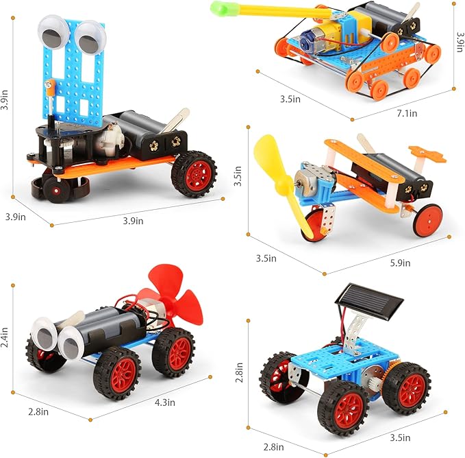 STEM Science Kits for Kids 8-12, Robotics Robot Building Car Kit STEM Toys for Boys Robots Craft 8-10, Science Activities Experiment Engineering Project Electronics 8 10 12 14 Year Old Boy Gifts