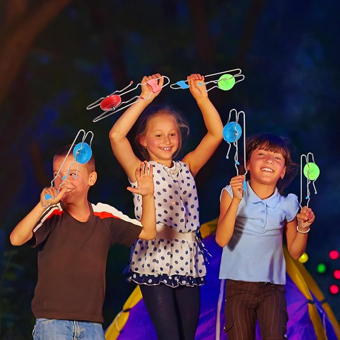 Retro Kids Light Up Gyro Wheel Set - Includes 3 8.5-Inch Track Twisters, Spinning and Light Combo, to Capture Kid's Attention, Ideal for Easter, Birthdays, Christmas, and More