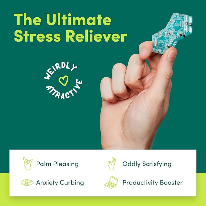 Speks Geode Magnetic Fidget Toy - Sensory Desk Toy for Adults & Teens 14+, Stress Relief Gift, Easter Basket Stuffer, Sphere, Aqua
