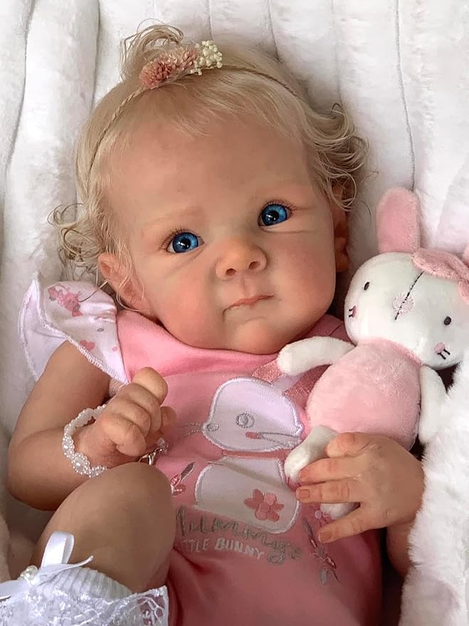 Anano Reborn Baby Dolls Silicone Full Body-45 cm Realistic Baby Doll Newborn Girl, Full Silicone Babys Doll Lifelike, Real Life Babys Reborn Dolls Washable with Accessories