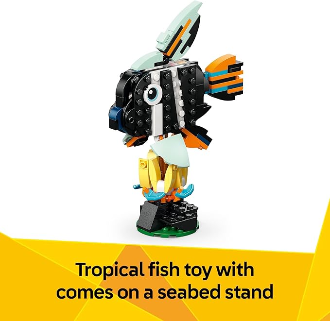 LEGO Creator 3 in 1 Wild Animals: Tropical Toucan Building Toy for Kids- Jungle Building Blocks & Learning Toy for Girls & Boys, Ages 7+ - Build 3 Animal Toys in 1 Set - Gift for Birthdays - 31173