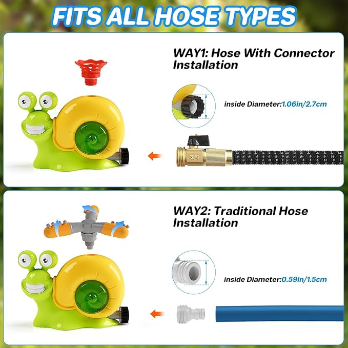 Baseball Water Sprinkler Toys - Outdoor Water Toys for Kids Ages 4-8 8-12 - Summer Water Spray Game for Lawn Backyard Garden - Toddler Outside Toys for 4 5 6 7 8 11 12 Year Old