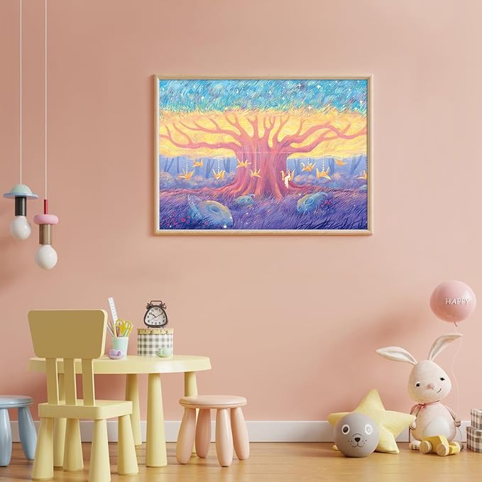 Puzzles for Adults 500 Pieces, Jigsaw Puzzle for Adults, Fun Challenging Family Puzzle, Premium Wishing Tree Puzzles, Interlock Perfectly No Dust, Gifts for Valentine's Day Easter Parents