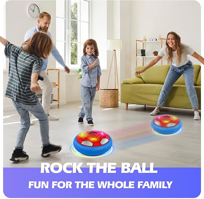 Hover Soccer Ball, Air Floating Soccer with LED Lights & Foam Bumper, Indoor Soccer Toys for Kids Ages 5-12, Ideal Easter Birthday for 4 5 6 7 8 9 10 11 12 Year Old Boys Girls