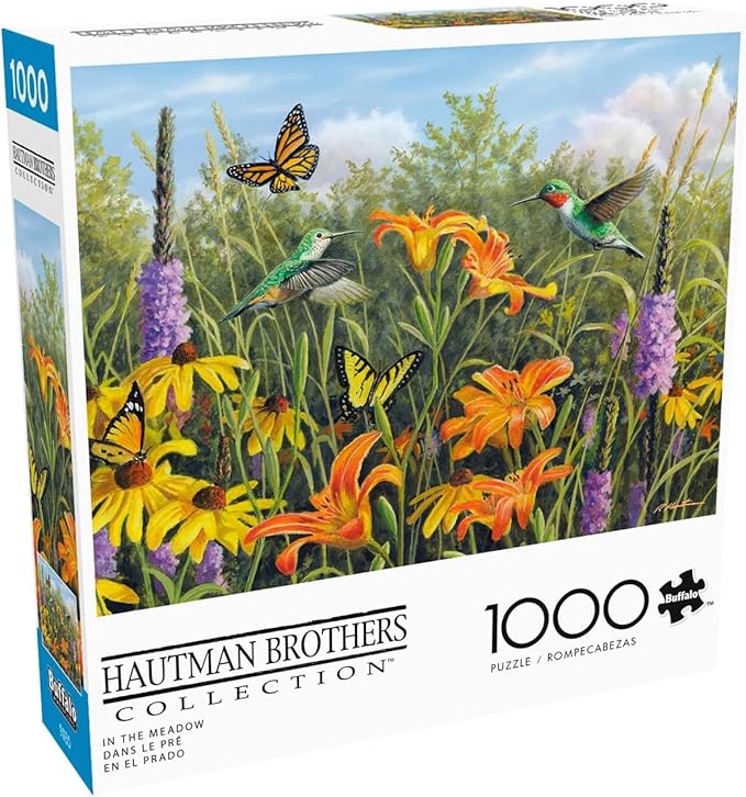 Buffalo Games - Hautman Brothers - in The Meadow - 1000 Piece Jigsaw Puzzle for Adults - Challenging Puzzle Perfect for Game Nights - Finished Size is 26.75 x 19.75 – Precision-Cut Pieces