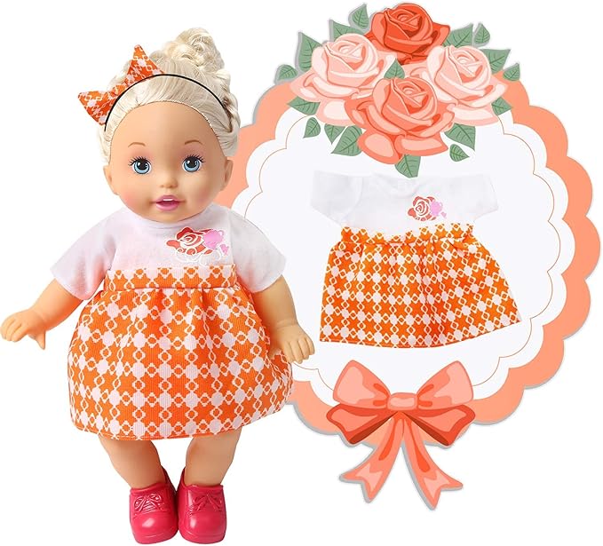 NA BOBO Clothes Set of 6 for 12-14-16 Inch Alive Lovely Baby Doll Clothes Dress Outfits Costumes Dolly Pretty Doll Cloth Handmade Girl Christmas Birthday Gift