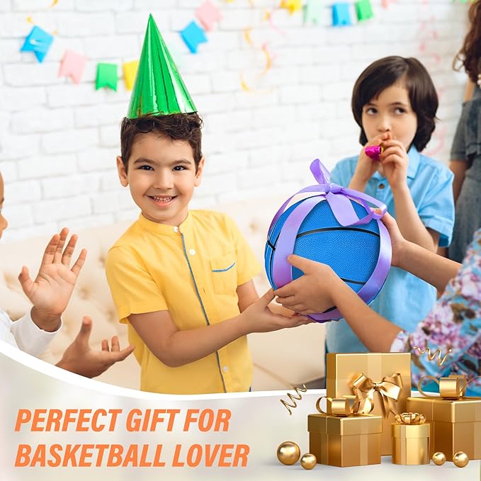 Wettarn 12 PCS Mini Basketball Size 3 Colorful 7 Inch Rubber Basketball Bulk with Pump for Mini Hoop Swimming Pool Indoor Outdoor Practice Game Holiday Party Kid Adult Back to School