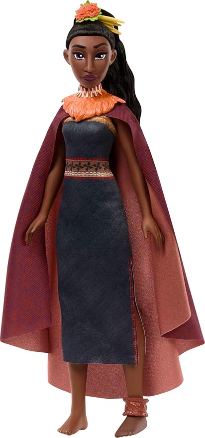Mattel Disney Moana 2 Matangi Fashion Doll with 3 Accessories, Removable Outfit with Cape, Head Piece, Shoulder Piece & Anklet, Inspired by The Movie