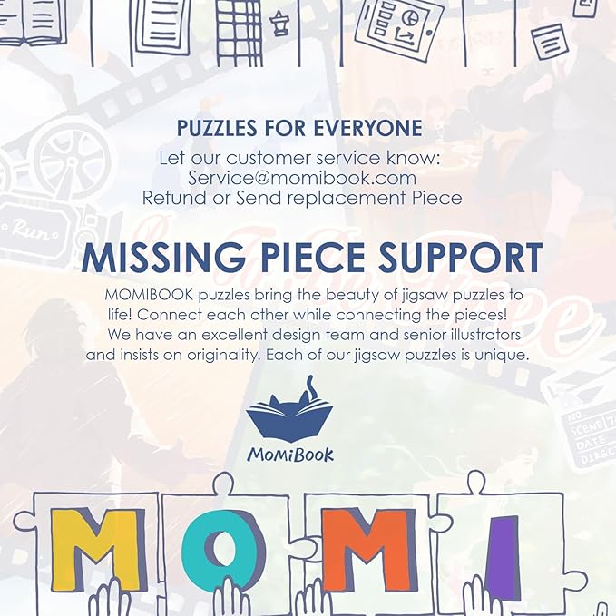 MOMIBOOK 1000 Piece Puzzle for Adults Jigsaw Puzzles of Rushing Towards Freedom, Touch Film Painting Image Challenging Hard Impossible Puzzle Unique Funny Party Christmas Birthday Gifts