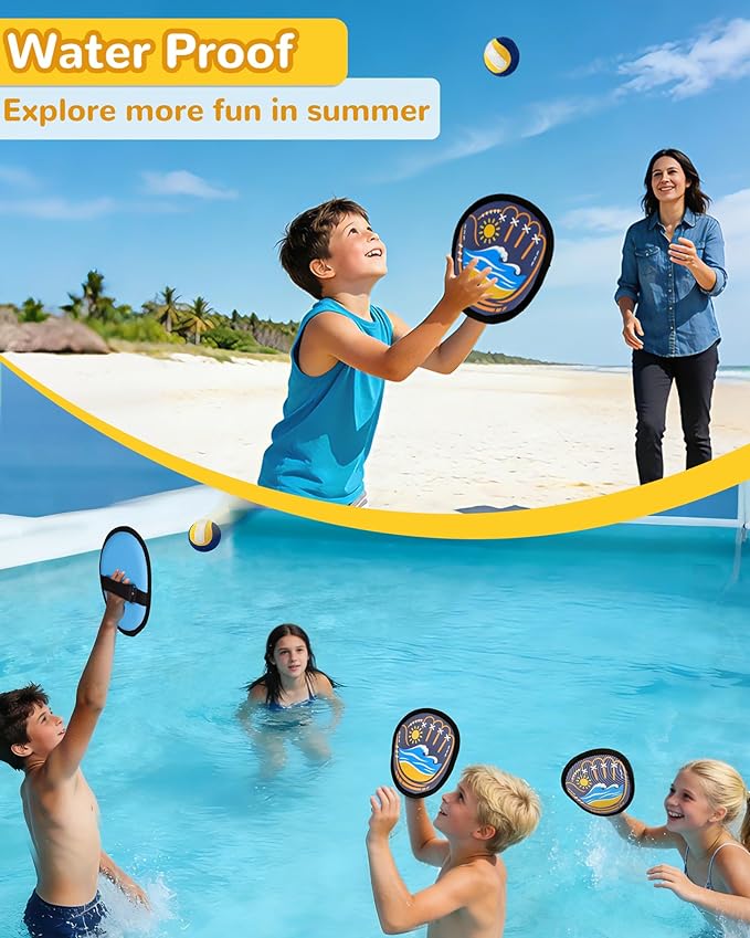 Toss and Catch Baseball Toys,Outdoor Sport Games for Kids and Family with Tball Bats and Toddler Baseball Glove and Sticky Soft Balls. Great for Yard Lawn Beach Pool and Indoor Fun