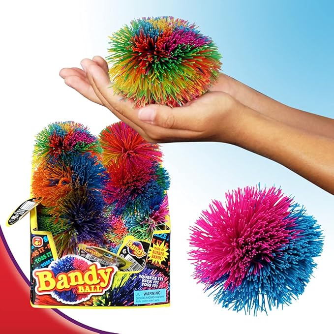 JA-RU Stretchy Stringy Balls for Kids (24 Pack) Hairy Rainbow Sensory Ball Fidget Toy | Stress Relief Toy | Bulk Party Favors, Classroom Prizes, & Goodie Bag Stuffers. 1070-24p
