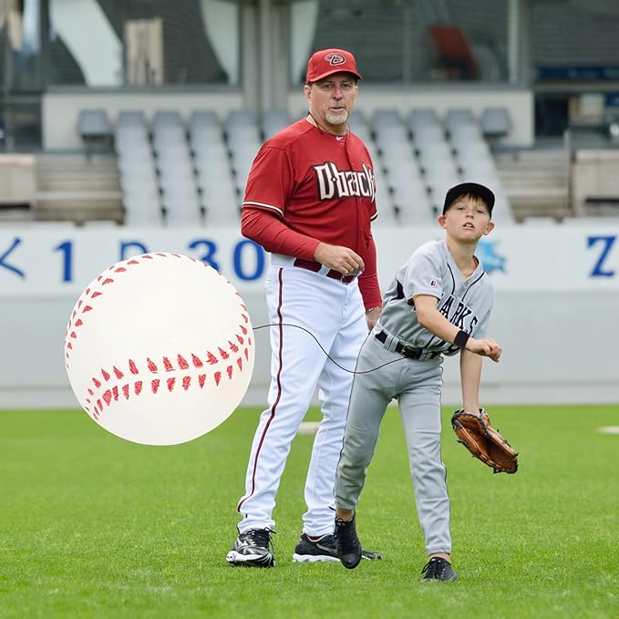 5/10/20/40 PCS Baseballs Wrist Return Ball on a String 2.36 Inch Rebound Bouncy Ball with Strap Sport Soccer Tennis Party Favors, Wrist Exercise, Outdoor Fun Activity for Kids & Adults