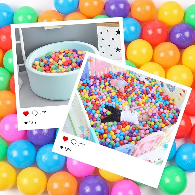 TRENDBOX Ball Pit Balls Plastic Balls for Ball Pit Pool Playpen Babies Kids Children Birthday Parties