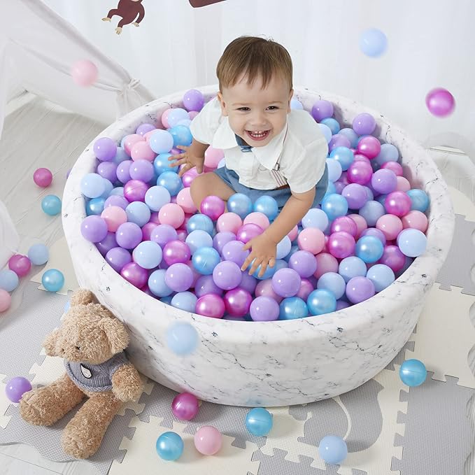 STARBOLO Ball Pit Balls for Toddlers Phthalate Free BPA Free Non-Toxic Crush Proof Play Balls for Toddlers Kids Pool Playhouse Pack of 100 200 500