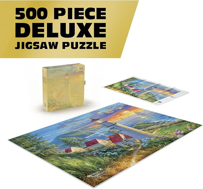 Buffalo Games – 500 Piece Jigsaw Puzzle - Evening Watch - Abraham Hunter - Premium Gold Collection Giftable Puzzle for Adults – Precision-Cut Pieces