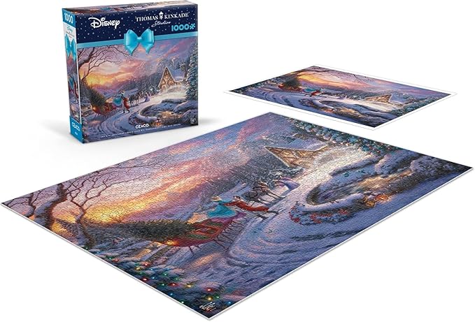 Ceaco - Thomas Kinkade - Disney - Holiday - Cinderella Bringing Home The Tree - 1000 Piece Jigsaw Puzzle