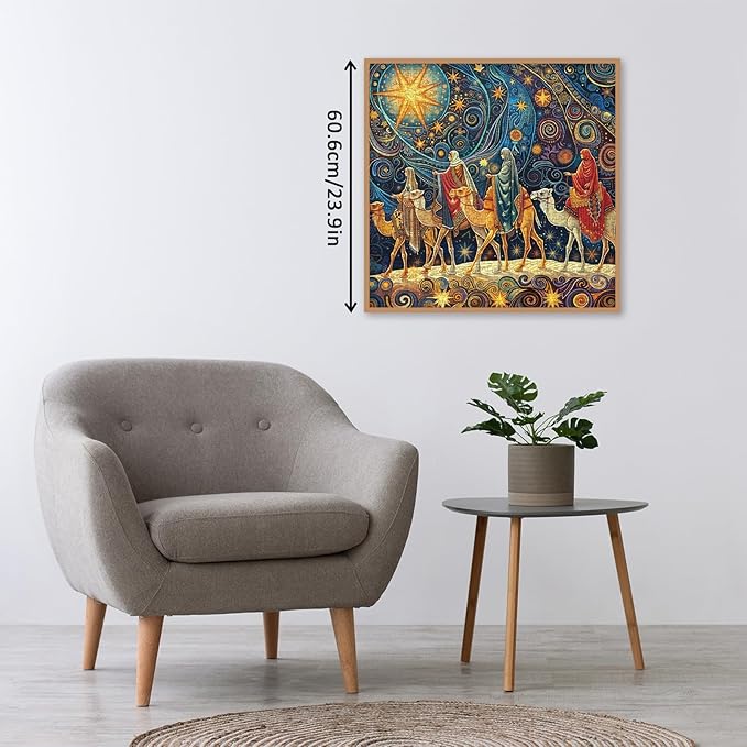 Magic Starry Night Puzzles for Adults 1000 Pieces. Christmas Religious Jigsaw Puzzles. Challenging Christian Van Gogh Art Puzzles