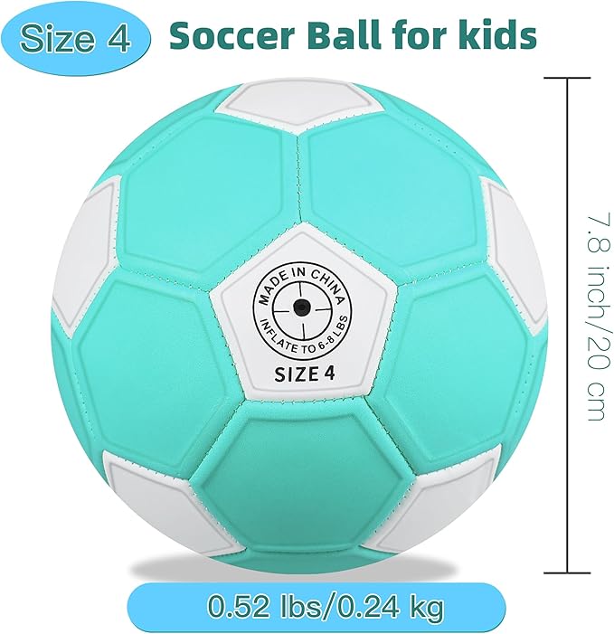 Curve Soccer Ball Size 4, Swerve Soft Balls for Outdoor and Indoor,Size 4 Soccer Ball for Boys and Girls