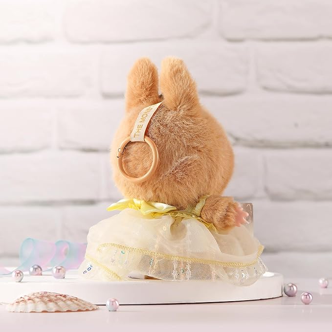 Doll Clothes for Labubu 17cm Have a Seat & Exciting Macaron & Big into Energy Series Dolls, Adorable Chic Dress Set for 17cm Dolls Accessories (Yellow Gauze Skirt + Hairband)