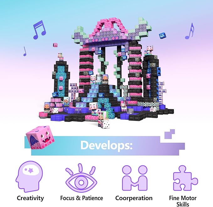 GobiDex 100PCS Magnetic Blocks for Girls, Build MagWonder with Magnet Building Toys Set, Princess Sensory Gift for Boys Girls Birthday