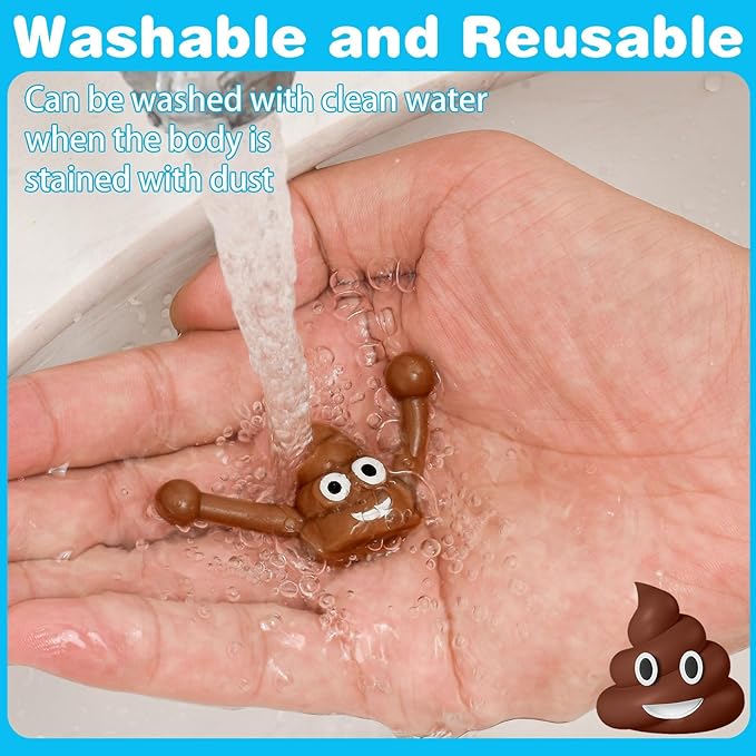 KXCOFTXI 120 Pcs Finger Slingshot Novelty Toys, Toy Poop for Halloween, Fake Poop for Novelty Toys and Amusements, Halloween Poops Rubber Spoof Toy for School Party, Friends Gathering