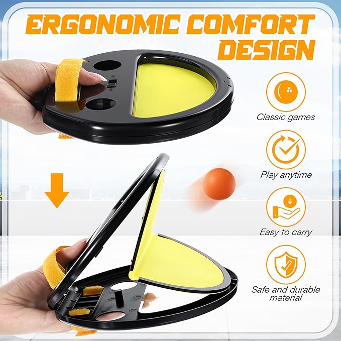 12 Pcs Toss and Catch Ball Game Set Include 4 Pcs Paddles 8 Balls Throw and Catch Ball Game for Outdoor Beach Pool Yard Games