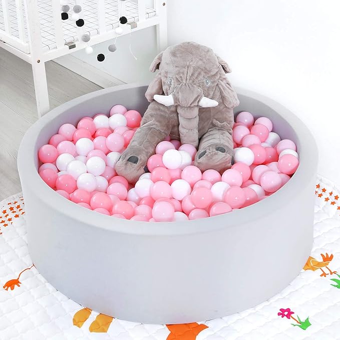 GOGOSO Ball Pit Balls for Toddlers Kids Plastic Balls for Ball-Pit Playpen Pool Baby Play Pastel BPA-Free Non Toxic Play Pastel Crush Proof Bal 50 100 200 500 1000 Count