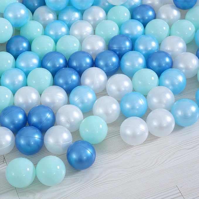 STARBOLO Ball Pit Balls for Toddlers Pack of 100 200 500 - BPA&Phthalate Free Non-Toxic Crush Proof Soft Plastic Balls for 1-5Years Old Toddlers Girl Kids Birthday Pool Playpen Tent Party