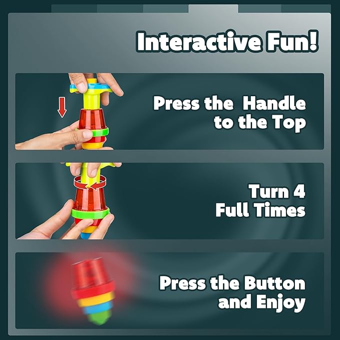 IPIDIPI TOYS Spineez Light Up Spinning Tops – 12-Pack LED Spinner Toys, Easter Basket Stuffers for Kids, Birthday Party Favors, Goodie Bag Stuffers, School Prizes for Boys & Girls – Red