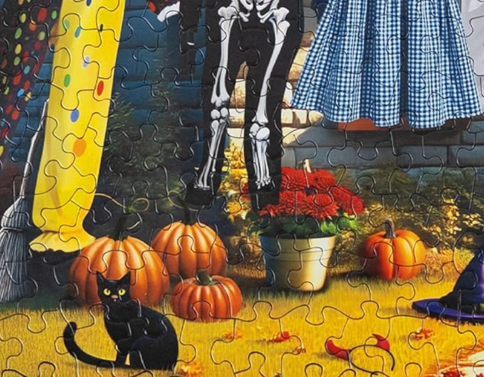 Springbok Halloween Laundry 500 Piece Jigsaw Puzzle for Adults and Family - Classic Halloween Costumes - Unique Cut Pieces - Made in USA
