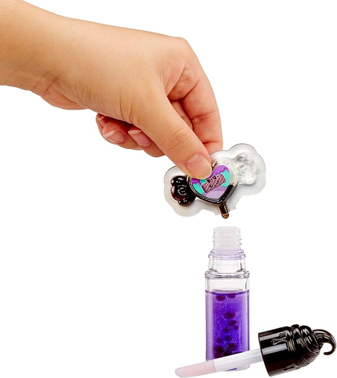 Yummiland Lip Gloss Doll: Sour Sweeties - Blake Licorice Includes DIY Lip Gloss + Removable Keychain, Cosmetic Play, Collectible, Ages 4+