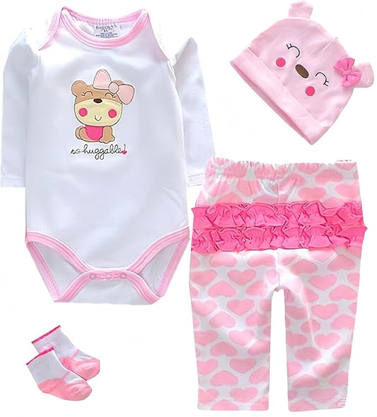 Reborn Baby Dolls Clothes for 17-23 Inch Newborn Baby Doll Girl, Baby Doll Clothes Outfit Accessories fit 17-23 Inch Baby Doll Girl
