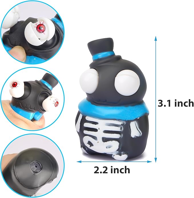 4 Pcs Squeeze Toys Eye Popping Toy Stress Relief Tool Toys for Kids Adult Hand Fidget Toys Halloween Party Favors