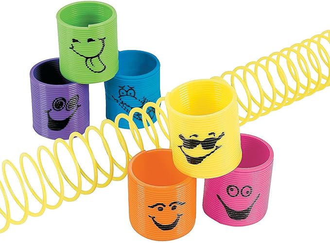 Fun Express - Goofy Smile Face Magic Springs (50pc) - Toys - Value Toys - Magic Springs - 50 Pieces