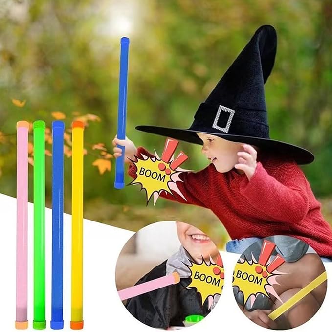Giggle Stick Groan Tube, 5PCS 15.9 Inch Noise Maker Toy Funny Giggle Stick Plastic Sound Tube Party Favor Sensory Bubble for Kids and Adults Random Color