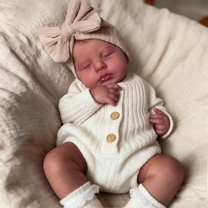 Zero Pam Reborn Baby Dolls Silicone Full Body-20 in Realistic Babys Doll, Anatomically Correct Girl, Full Silicone Babys Doll, Real Life Reborn Dolls with Accessories