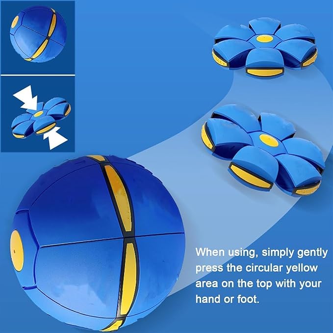 Magic Bouncing Ball, Magic Bouncing Ball with 6 Light, Dual Form Freely Switchable, Parent-Child Interaction Suitable for Indoor & Outdoor Use (Red)