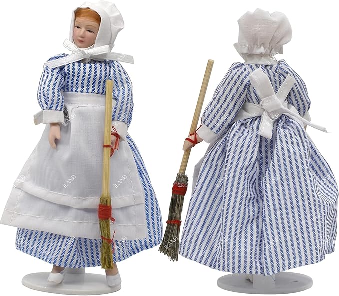 iland Victorian Dollhouse People for 1 12 Scale Accessories 6 inch Miniature Dolls for Dollhouse Little People Figures Doll House Set Cute Realistic