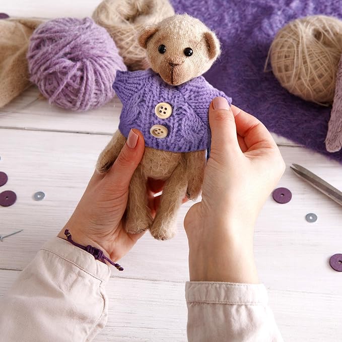 Bencailor 10 Pieces Small Doll Clothes Set 3.14 x 1.96 Inches Doll Sweaters Fit 5-9 Inches Various Styles of Small Dolls(Adorable Style)